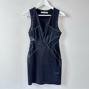 & Other Stories Mesh Futuristic Fitted Mini Dress size 36 Small